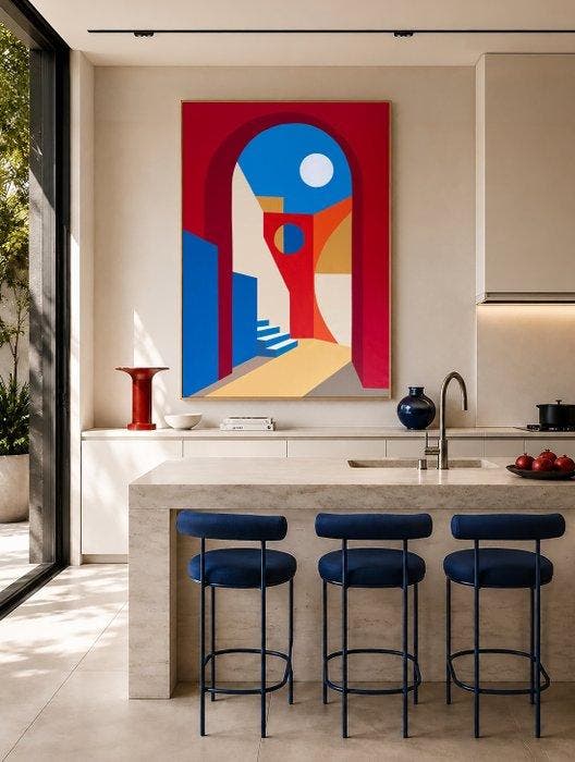 Nelson F. León - El Portal de los Colores XL, Antiek en Kunst, Kunst | Schilderijen | Modern
