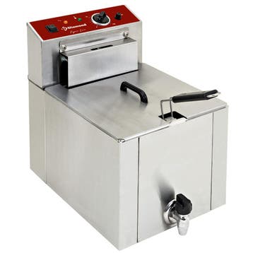 Elektrische friteuse tafelmodel S-POWER 12 liter + kraan, Verzenden