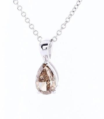 Zonder minimumprijs - Ketting met hanger - 14 karaat Witgoud