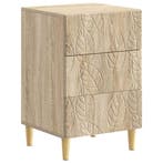 vidaXL Nachtkastje Sonoma Eiken 43 x 39,5 x 66,5 cm Bewerkt, Huis en Inrichting, Slaapkamer | Nachtkastjes, Verzenden, Nieuw