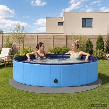 vidaXL Zwemgrondmat 16 st Ø 235 cm Rond EVA Schuim Grijs, Tuin en Terras, Verzenden, Nieuw