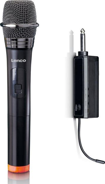Karaoke Microfoon – Draadloos - Zwart – Lenco - MCW-011BK, Musique & Instruments, Verzenden