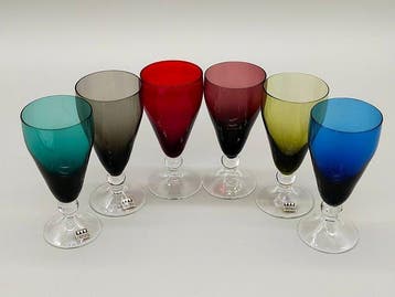 Pot - Kleurrijke Eisch-glas kelken – 6-delige set kleurrige