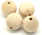 Houten kralen 35 mm per stuk, Nieuw