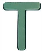 Letter t 30 x 20 cm premier met plastic bodem