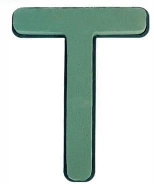 Letter t 30 x 20 cm premier met plastic bodem