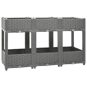 vidaXL Plantenbak verhoogd 120x40x71 cm polypropeen, Verzenden, Nieuw