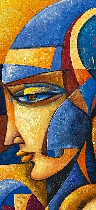 Nguyen Robert (1958) - Le Regard géométrique 80 60 cm