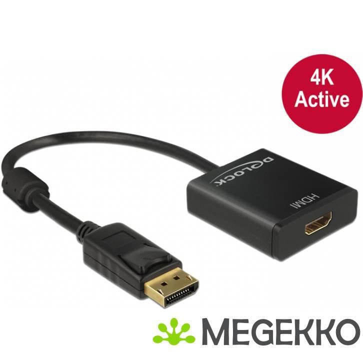 Delock 62607 Adapter DisplayPort 1.2 male > HDMI female 4K, Computers en Software, Overige Computers en Software, Nieuw, Verzenden