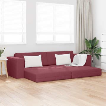 vidaXL Slaapbank / zetel Wijnrood 245 x 78 x 77 cm Stof, Huis en Inrichting, Zetels | Zetels, Verzenden, Nieuw