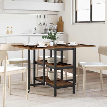 vidaXL Eettafel 122 x 80 x 76,5 cm Bewerkt hout Oud hout, Huis en Inrichting, Verzenden, Nieuw