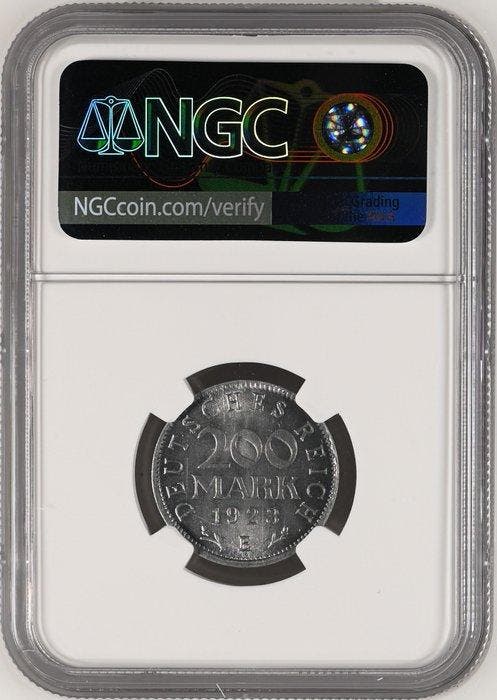 Duitsland, Weimar Republiek 200 Mark 1923 - NGC MS65, Postzegels en Munten, Munten | Europa | Niet-Euromunten