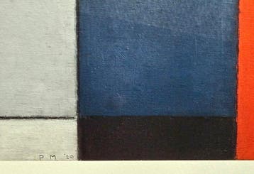 Piet Mondrian - “No. VI Composition No.II, 1920”. Signed and