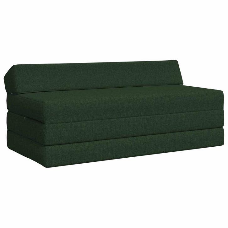 vidaXL Vouwbare Sofa Bed Donkergroen 120 x 60 x 49 cm Stof, Maison & Meubles, Canapés | Salons, Envoi