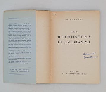 Bianca Ceva - 1930 Retroscena di un dramma. Prima Edizione -