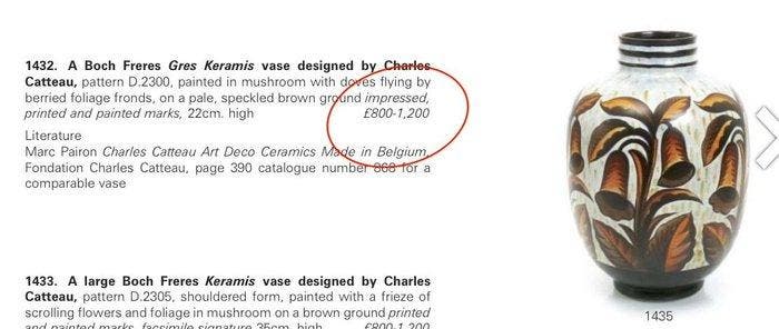 Keramis Boch, Keramis, Boch Frères - Charles Catteau - Vaas, Antiek en Kunst, Antiek | Glaswerk en Kristal