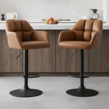 Barkrukken set van 2 - Barstoel met rugleuning - Barkruk - B, Huis en Inrichting, Verzenden, Nieuw