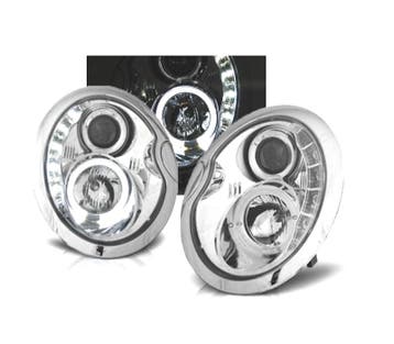 Phares Pour Mini Cooper 01-06 Daylight Chromé, Auto-onderdelen, Verlichting, Verzenden, Nieuw