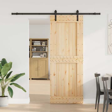 vidaXL Schuifdeur NARVIK 85 x 210 cm (213,5 cm) Naturel en, Verzenden, Nieuw