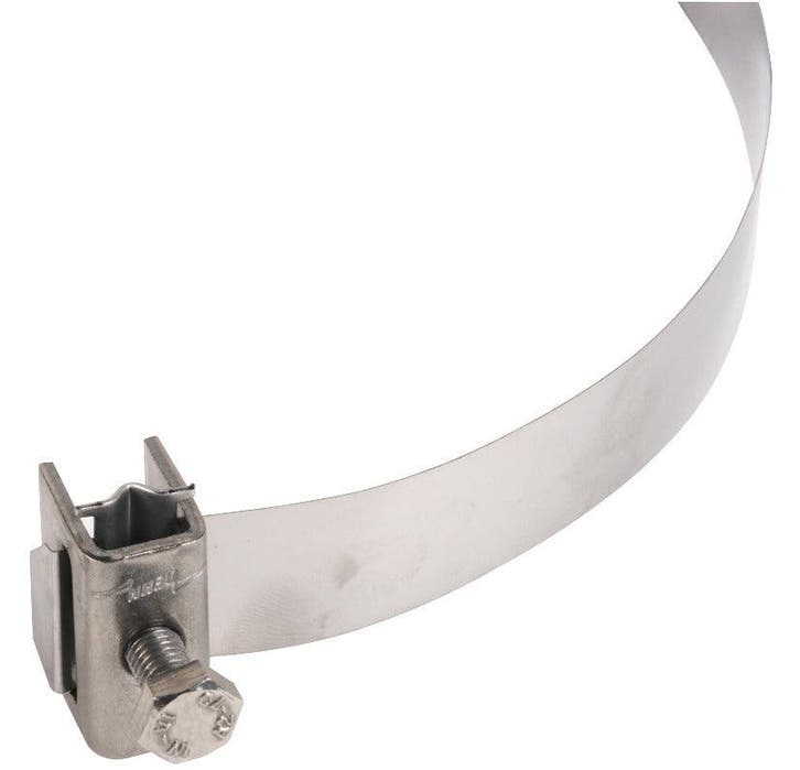 DEHN RVS Buis Klem 25mm Voor 50-300mm Buizen - 106323, Doe-het-zelf en Bouw, Elektriciteit en Kabels, Verzenden