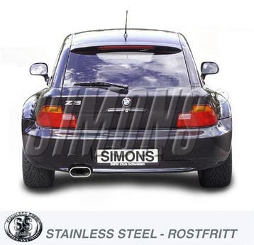 Simons uitlaatsysteem vanaf katalysator: RVS | BMW Z3 Cabrio, Verzenden
