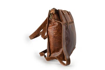 Manfield Handtas Cognac, Verzenden, Zo goed als nieuw