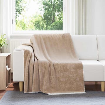 vidaXL plaid Camel 150 x 200 cm 1.64 kg Fleece, Verzenden