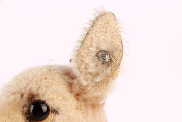 Steiff - Teddybeer Vintage Steiff Mohair & Velvet Standing