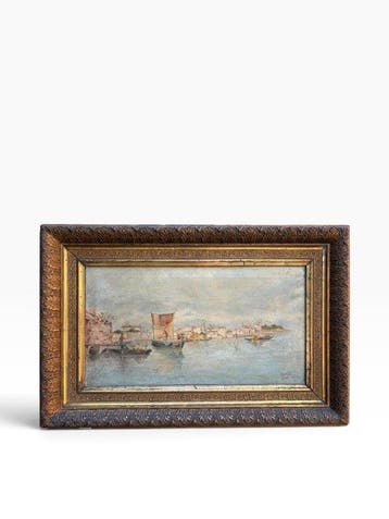 Giovanni Battistel (XIX) - Veduta della laguna di Venezia