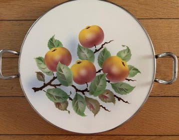 Peatsch - Dienblad (5) - Aardewerk, Metaal - Aardewerk, Antiek en Kunst