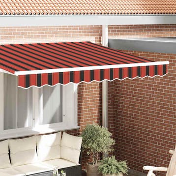 vidaXL vervangende markies volant Oranje en Zwart 280 x 20, Tuin en Terras, Verzenden, Nieuw