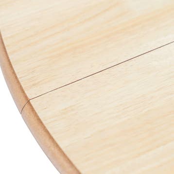 vidaXL Eettafel 106 cm massief rubberwood wit en bruin, Huis en Inrichting, Verzenden, Nieuw