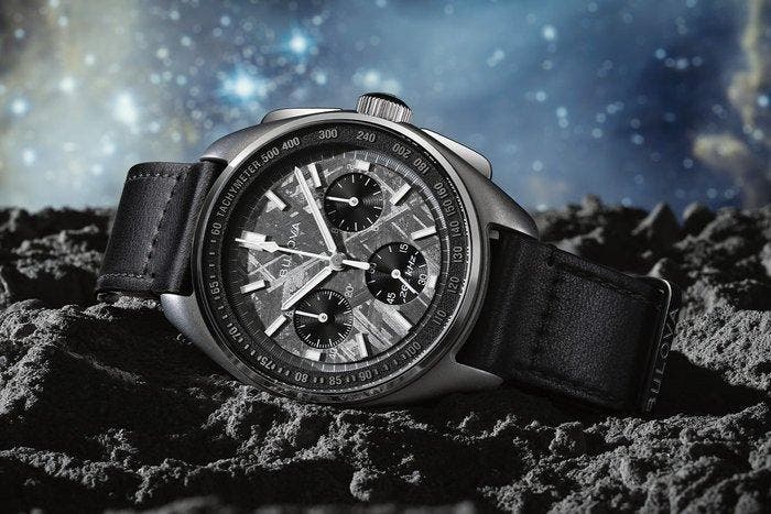 Bulova - LUNAR PILOT Meteorite - Limited Edition 4456/5000, Handtassen en Accessoires, Horloges | Heren