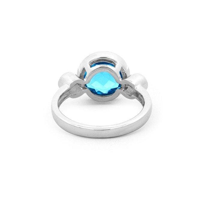 Zonder minimumprijs - Ring Zilver - 4.48ct. tw. Topaas -, Bijoux, Sacs & Beauté, Bagues