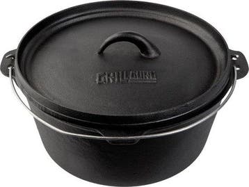 Dutch Oven 31cm - Gietijzeren pan met deksel Grill Guru L..., Verzenden, Nieuw