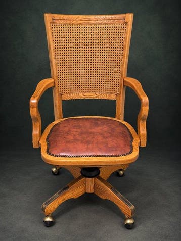 Jasper Seating Company, - Chaise de bureau - Cuir, Bois,