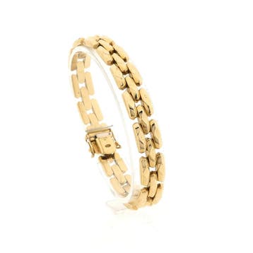 Gouden Bismarck schakelarmband, Ophalen of Verzenden