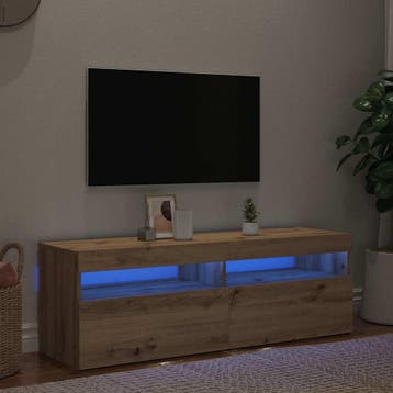 vidaXL Tv-meubel met LED 120x35x40 cm bewerkt hout, Verzenden, Nieuw
