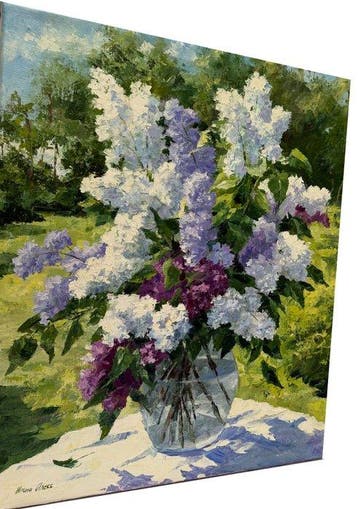 Irina Alex (1961) - Lilas sous le Soleil - Bouquet, Antiek en Kunst