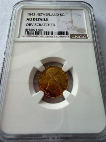 Nederland. Willem II. 5 Gulden 1843
