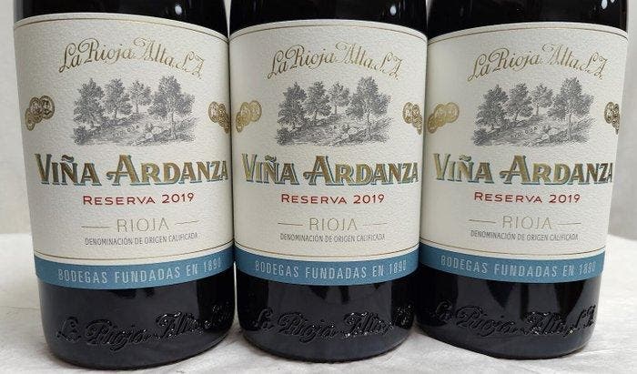 2019 La Rioja Alta, Viña Ardanza - Rioja Reserva - 3 Flessen, Collections, Vins