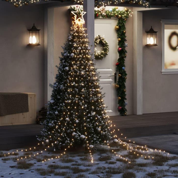 vidaXL Kerstboomverlichting 320 warmwitte LEDs 375 cm, Diversen, Kerst, Nieuw, Verzenden
