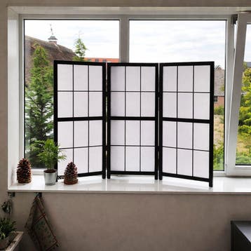 Kamerscherm Raamscherm Paravent Japans Zwart, Huis en Inrichting, Verzenden, Nieuw