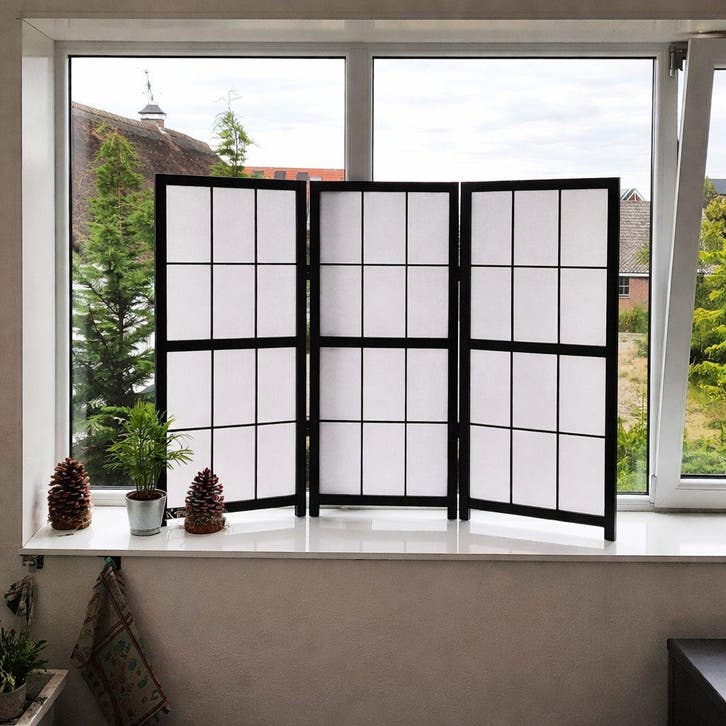 Kamerscherm Raamscherm Paravent Japans Zwart, Maison & Meubles, Accessoires pour la Maison | Paravents d'intérieur, Envoi