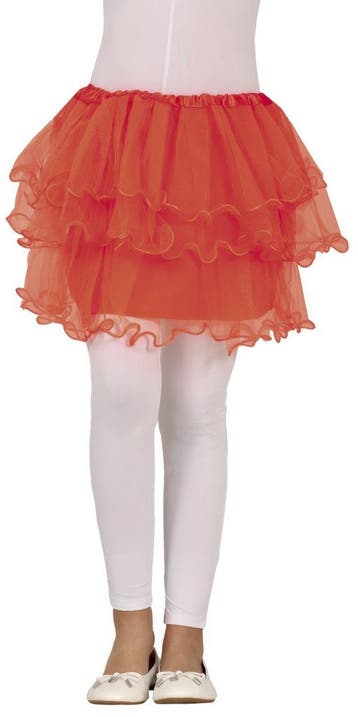 Rode Tutu Meisje Ruches 30cm, Verzenden, Nieuw