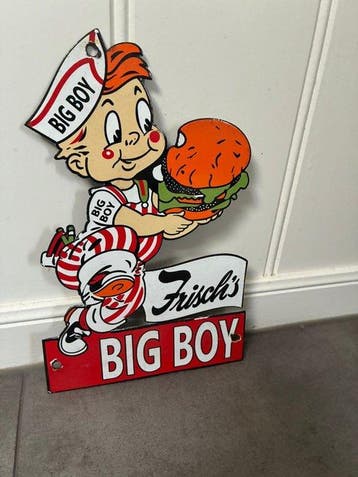 Vintage Frisch’s Big Boy reclamebord – USA diner advertising