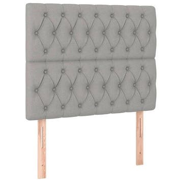 Hoofdbord 100x128cm lichtgrijs | Tweede kansje | OP = OP, Verzenden, Zo goed als nieuw, 100 cm, Verstelbaar