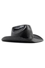 Cowboyhoed Glossy Zwart Zwarte Cowboy Western Hoed Dames Her, Ophalen of Verzenden