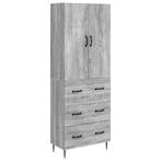vidaXL Kast Set 2 pcs Grijs Sonoma 66 x 34,5 x 90 cm Bewerkt, Huis en Inrichting, Kasten | Overige, Verzenden, Nieuw