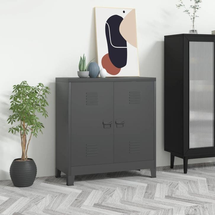 vidaXL Opbergkast industrieel 90x40x100 cm staal, Huis en Inrichting, Kasten | Overige, Nieuw, Verzenden